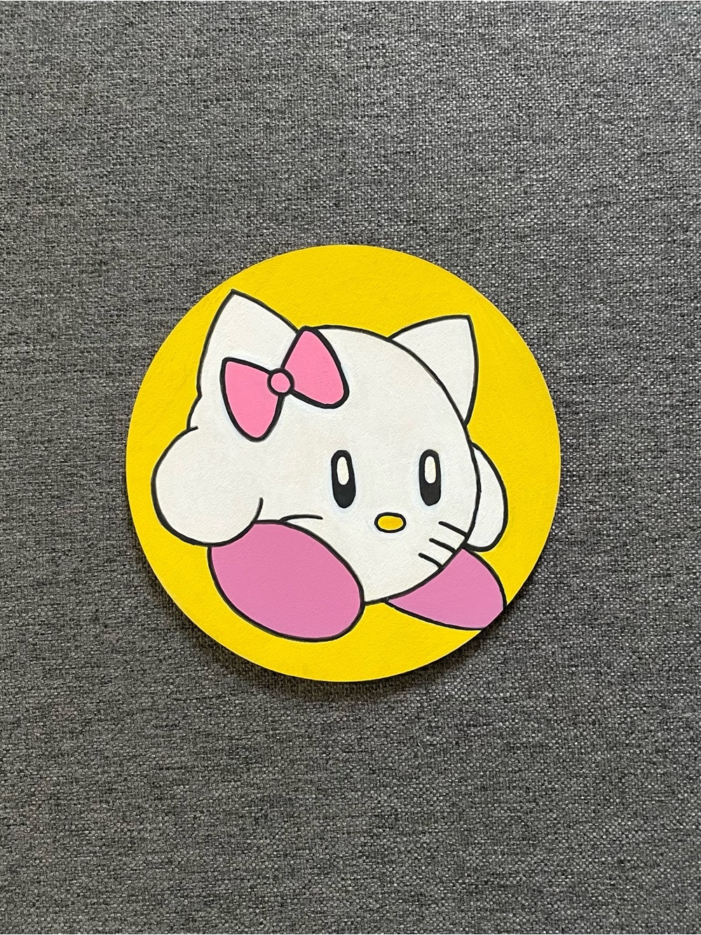 5” Hello Kitty X Kirby Wooden Panel